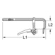 All-steel quick-release screw clamp, 120x800 mm - Screw clamp - 2