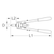 Long-arm hand riveting pliers, 410 mm on hanger - Hand riveting pliers - 2