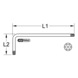 KS TOOLS TX angle pin wrench with bore, short, TB6 - TX angle pin wrench - 2
