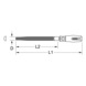 KS TOOLS Half-round file, shape E, 200 mm, cut 1 - Half-round file - 2