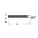 Flat file blade, shape B, 350 mm, cut 1 - Flat file blade - 2