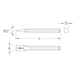 Electrician's chisel, 4-sided, 10x250 mm - Electrician's chisel, square - 2