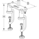 Table clamp for cutting device, with 2 clamping arms - General plumbing installation - 2
