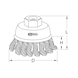 Stainless steel wire cup brush 0.5 mm, D: 65 mm - Wire brush - 2