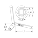 Special counter-holding wrench for Volvo, flat/oval, 18 mm - Shock absorbers (motor vehicles, chassis damping) - 2