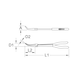 Flat round pliers, 45 degree bend, XL, 270 mm - Flat round pliers - 2