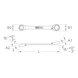 GEARplus reversible double ratchet ring spanner 16x18 mm on hanger - GEARplus reversible double ratchet ring spanner - 2
