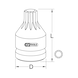 3/4 inch power bit socket multi-tooth with bore, short, M16 - 3/4 inch power bit socket multi-tooth - 2