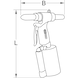 Compressed air blind rivet gun, 2.4-3.2-4-4.8 mm - Blind rivet gun (compressed air) - 3