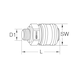KS TOOLS Brass coupling with external thread, G1/4 inch AG - Brass coupling with external thread - 2