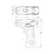 1/4 inch cordless bit screwdriver, 24 Nm, 400 rpm, 10.8 V, with 1 battery and 1 charger - Cordless drill/driver - 3