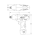1/4 inch cordless impact driver, 117 Nm, 1,870 rpm, without battery and charger - Cordless impact driver - 3