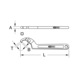 Hook wrench with nose, 50-80 mm - Articulated hook spanner Nose - 2