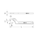 Hook wrench with pin, 114-158 mm - Hook wrench, pin - 2