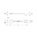 Combination wrench, offset, 3/4 inch - Combination spanner, offset - 2