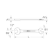 CHROMEplus combination wrench, 8x9 mm - CHROMEplus double open-end wrench - 3