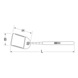Telescopic inspection mirror, 195–685 mm, 57 x 95 mm - Inspection mirror - 2