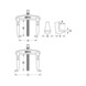 Universal puller, 2+3 arms, 90 mm, size 2, 5 t - Universal puller, 3-armed - 2