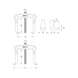 Hydraulic universal puller, 2-armed, 80–250 x 225 mm - Universal puller, 2-armed - 2