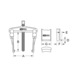 Quick-release universal puller, 2 arms, 25–130 mm, 120 mm. - Universal puller, 2-armed - 2