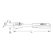 KS TOOLS 1/2 inch reversible ratchet, 72 teeth - KS TOOLS Ratchet (stepped spanner) - 2