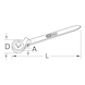 BERYLLIUMplus gear ratchet with 1-inch square drive 550 mm - BERYLLIUMplus gear ratchet - 2