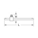 BERYLLIUMplus T-handle with sliding piece 1/4 inch 200 mm - Handle (socket wrench) - 2