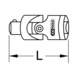 KS TOOLS BERYLLIUMplus universal joint 1/4 inch - Cardan joint 1/4" (socket insert) - 2