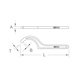 Fixed hook wrench with pin, 120-130 mm - Hook wrench with pin - 2