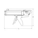 KS TOOLS Cartridge gun without protruding push rod 310 ml - Gun (cartridge) - 2