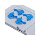 ALLIT ProfiPlus EuroBox 4S set of four blue slide snap locks