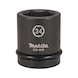 MAKITA Impact socket 1 inch SW34 Length 63 mm incl. O-ring and pin CR-MO E-24555
