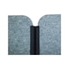 MAUL Akustikwand cocoon freistehend 1800 x 1000 mm Vlies grau Rahmen anthrazit - Akustik-Stellwandsystem cocoon 1000 x 1800 mm - 3