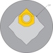 ATORN Indexable insert for slotting tool holder ATIN-SQ-37/50 TIN -  - 2