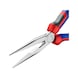 KNIPEX Pince &agrave; bec demi-rond 200&nbsp;mm, droite, t&ecirc;te chrom&eacute;e, poign&eacute;e bimati&egrave;re - Pince &agrave; bec demi-rond, droite, avec manchons de pr&eacute;hension bimati&egrave;re - 2