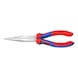 KNIPEX Pince &agrave; bec demi-rond 200&nbsp;mm, droite, t&ecirc;te chrom&eacute;e, poign&eacute;e bimati&egrave;re - Pince &agrave; bec demi-rond, droite, avec manchons de pr&eacute;hension bimati&egrave;re - 1