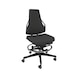 DAUPHIN Tec Identity Counter, ID blue, SRP - King black, soft castors - Tec Identity KING counter chair for production and workshop areas - 1
