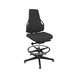 DAUPHIN Tec Identity Counter, ID blue, SRP - King black, plastic gliders - Tec Identity KING counter chair for production and workshop areas - 2