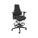 DAUPHIN Tec Identity Counter, SRP King black, 2F armrests, hard castors - Tec Identity KING counter chair for production and workshop areas - 2