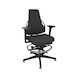 DAUPHIN Tec Identity Counter, ID blue, SRP King black, 2F armrests black - Tec Identity KING counter chair for production and workshop areas - 1