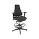 DAUPHIN Tec Identity Counter, ID blue, SRP Valencia ID black, 3D armrests - Tec Identity VALENCIA counter chair for production and workshop areas - 2