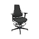 DAUPHIN Tec Identity Counter, ID blue, SRA Ultra ID black, 2D armrests - Tec Identity ULTRA counter chair for production and workshop areas - 1