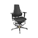 DAUPHIN Tec Identity ESD, Counter, PU black, 3F armr., tall gas spring, gliders - Tec Identity polyurethane (PU) counter chair for ESD areas - 1
