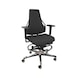 DAUPHIN Tec Identity ESD, Counter, SRP King black, 3F armrests, hard castors - Tec Identity KING swivel work chair for ESD areas - 1