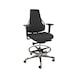 DAUPHIN Tec Identity ESD, Counter, SRP King black, 3F armrests, hard castors - Tec Identity KING swivel work chair for ESD areas - 2