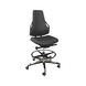 DAUPHIN Tec Identity clean room, Counter, ID yellow PU bl., tall gas spr., cast. - Tec Identity polyurethane (PU) counter chair for clean room areas - 2
