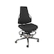 DAUPHIN Tec Identity clean room, Counter, SRP Madrid ID black, locking castors - Tec Identity MADRID counter chair for clean room areas - 1