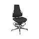 DAUPHIN Tec Identity clean room areas, Counter, SRP Madrid ID black, gliders - Tec Identity MADRID counter chair for clean room areas - 1