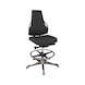 DAUPHIN Tec Identity clean room areas, Counter, SRP Madrid ID black, gliders - Tec Identity MADRID counter chair for clean room areas - 2