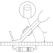 Pince universelle &eacute;lectronique, 135 mm, sans support - Pince coupante diagonale &eacute;lectronique, ar&ecirc;te de coupe coud&eacute;e &agrave; 50&deg; - 2